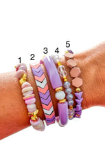Load image into Gallery viewer, Cotton Candy Purple and Pink $10 Stretch Bracelet
