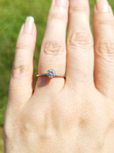 Load image into Gallery viewer, Dainty Round Brilliant Diamond Ring - 14K White Gold