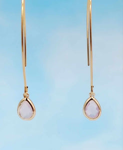 Violet Opal Mini Teardrop Gemstone Threader