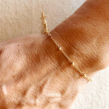 Load image into Gallery viewer, 18k Gold Filled Beaded Bracelet with Cross Charm