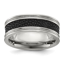 Load image into Gallery viewer, Chisel Stainless Steel Polished with Genuine Stingray Textured 8mm Band