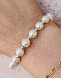 White Pearl Count Your Blessings Bracelet-Blessing Bracelet