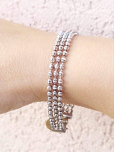 Load image into Gallery viewer, Diamond Cut Triple Strand Bracelet Chain With Lobster Claw