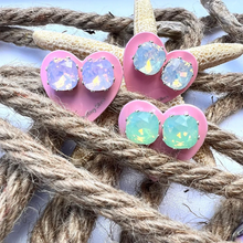 Load image into Gallery viewer, Chrysolite Opal Cushion Earrings -  JoJoLovesYou