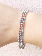 Load image into Gallery viewer, Diamond Cut Triple Strand Bracelet Chain With Lobster Claw