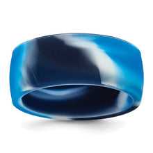 Load image into Gallery viewer, Blue and White 8.70mm Silicone Band