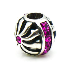 Load image into Gallery viewer, Blaze Fuchsia Pink Charm 2025-0790 Pink spark bead  - Chamilia Bead