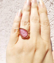 Load image into Gallery viewer, Pink Mother of Pearl &amp; Rose Gold Plated Ring
