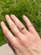 Load image into Gallery viewer, Ruby and Diamond Double Ring - 14K Yellow Gold