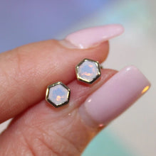 Load image into Gallery viewer, Mini Hex Stud Earring in Cotton Candy - Chloe and Lois