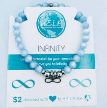 Load image into Gallery viewer, Infinity Charm Charity Bracelet- TJazelle HELP Collection