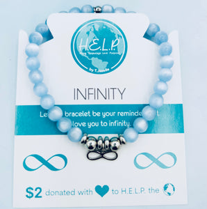 Infinity Charm Charity Bracelet- TJazelle HELP Collection