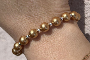 Gold Pearl Count Your Blessings Bracelet-Blessing Bracelet