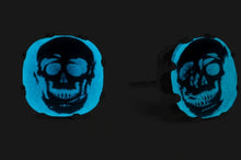 Load image into Gallery viewer, Mini Cushion Earrings - Spooky Scary Skeleton JoJoLovesYou