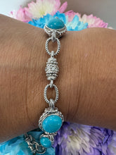 Load image into Gallery viewer, Judith Ripka 925 Turquoise Bracelet - Estate