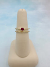 Load image into Gallery viewer, Ruby and Diamond Double Ring - 14K Yellow Gold
