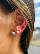 Load image into Gallery viewer, 1ct Lab Grown Round Diamond Studs - 14K White Gold