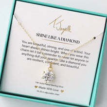 Load image into Gallery viewer, Shine Like A Diamond Gold Charm Necklace - TJazelle