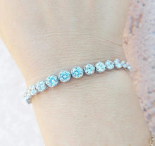Load image into Gallery viewer, Fancy CZ Bracelet - Sterling Silver