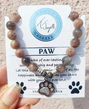 Load image into Gallery viewer, Paw CZ Silver Charm Bracelet - TJazelle