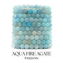 Load image into Gallery viewer, "Passion" Aqua Fire Agate Stacker - TJazelle