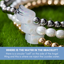 Load image into Gallery viewer, Guardian Angel Holy Water Stretch Bracelet in Gold