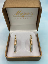 Load image into Gallery viewer, Tri Color Hoop Earrings - 14K Gold