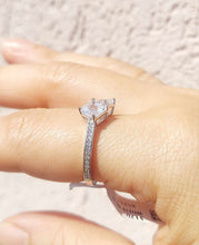 Load image into Gallery viewer, Toi et Moi CZ Ring - Sterling Silver