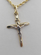 Load image into Gallery viewer, Two Tone Crucifix - 14K Gold