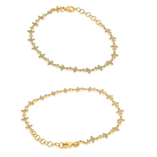 Load image into Gallery viewer, Glittering Diamond Bracelet 14K Yellow Gold