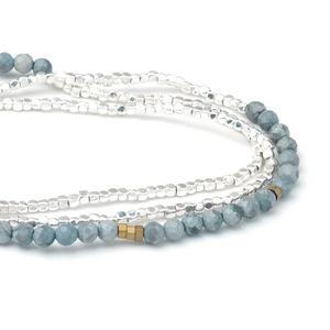 Blue Howlite Wrap bracelet/anklet/necklace