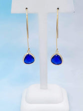 Load image into Gallery viewer, Navy Blue - Gemstone Threader Earring