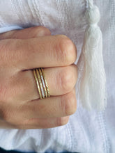 Load image into Gallery viewer, Hammered Diamond Ring - 14K Yellow Gold