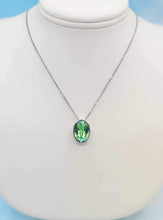 Load image into Gallery viewer, Oval Peridot Pendant Necklace - Sterling Silver