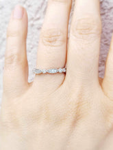 Load image into Gallery viewer, 0.21 Carat Milgrain Diamond Band - 14K White Gold