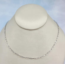 Load image into Gallery viewer, 20” Paperclip Chain Necklace  14k White Gold