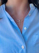 Load image into Gallery viewer, Bow Necklace - Sterling Silver