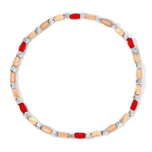 Load image into Gallery viewer, Heartthrob Red &amp; Champagne Stretch Bracelet