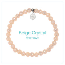 Load image into Gallery viewer, "Celebrate" Beige Crystal " Stacker Bracelet - TJazelle HELP