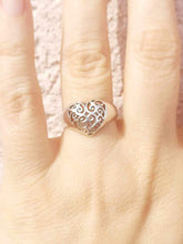 Load image into Gallery viewer, Heart Filigree Ring - Sterling Silver