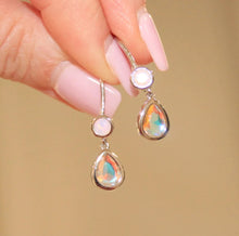 Load image into Gallery viewer, Lever Back Drops Angel Aura Quartz &amp; Candy Cubic - Chloe and Lois