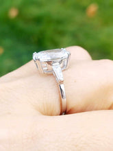 Load image into Gallery viewer, Oval &amp; Baguette Ring - Sterling Silver