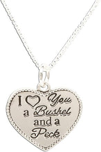 Load image into Gallery viewer, I Love You a Bushel &amp; Peck children’s Necklace - Sterling Silver
