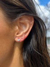 Load image into Gallery viewer, 1ct Lab Grown Round Diamond Studs - 14K White Gold