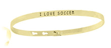 Load image into Gallery viewer, "I Love Soccer" Bangle Bracelet