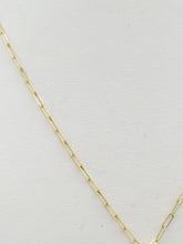 Load image into Gallery viewer, 14K Yellow Gold Italian Horn Pendant with 14K Yellow Gold Paperclip Chain