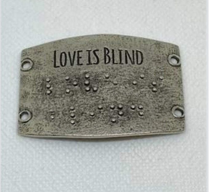 “Love Is Blind......”Lenny and Eva Sentiment Plate
