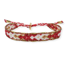 Load image into Gallery viewer, Red &amp; White - Bali Friendship Bracelet