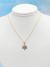 Load image into Gallery viewer, RN Charm on Gold Cable Chain - 14K