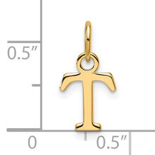 Load image into Gallery viewer, 14ky Cutout Letter T Initial Pendant